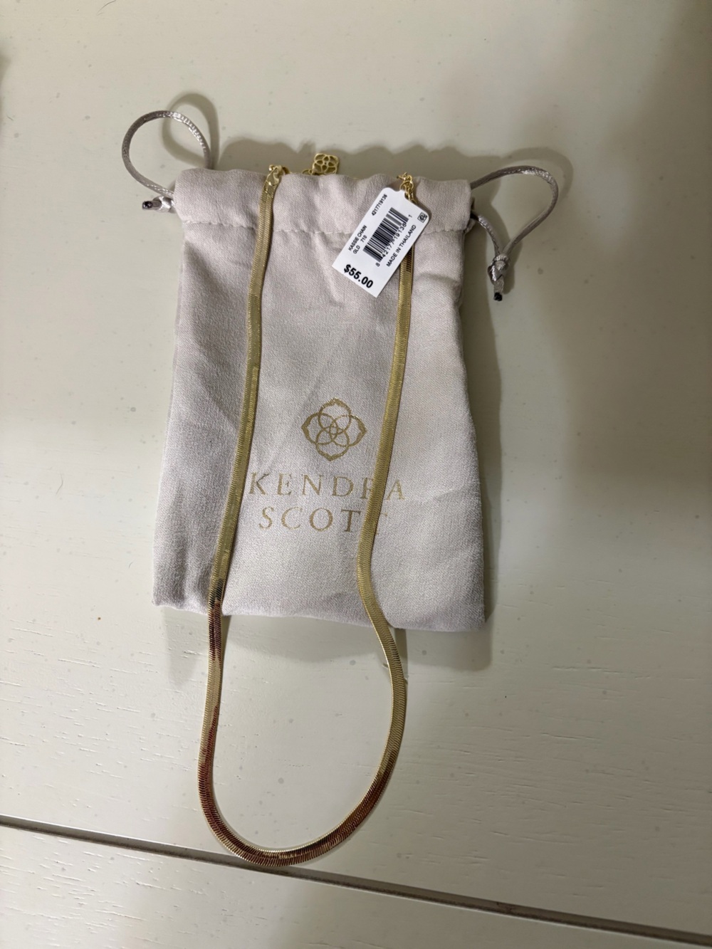 Kendra Scott Gold Kassie Chain with Original Pouch